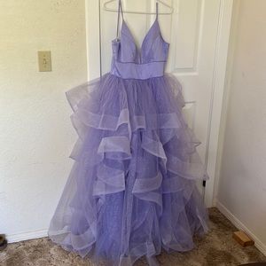 Lavender formal dress sparkly tulle